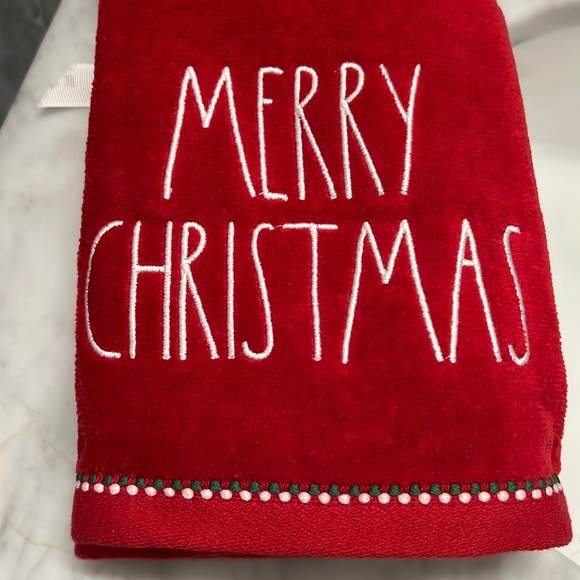 HOLIDAY - Rae Dunn - ‘Merry Christmas’ Hand Towels (2). NWT. Firm! Last one! - Picture 2 of 4